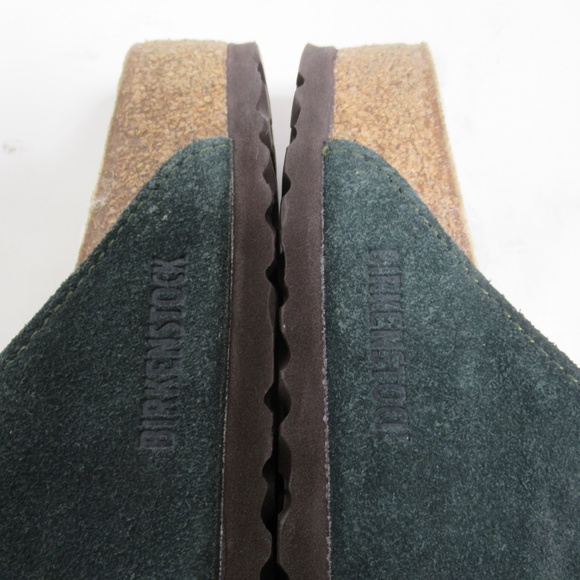 Birkenstock Men's Arizona Shearling Suede Leather Sandals Mountain View Green 10 - Picture 10 of 12